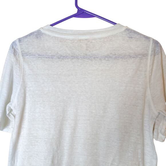Rebecca Taylor Gauzy Linen Relaxed Short Sleeve T Shirt XS Quiet Luxury Minimal - Picture 6 of 10
